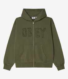  Obey Hybrid Faded Zip Hood
