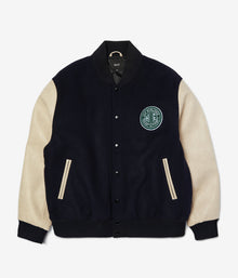  Huf Global Transit Varsity Jacket Navy