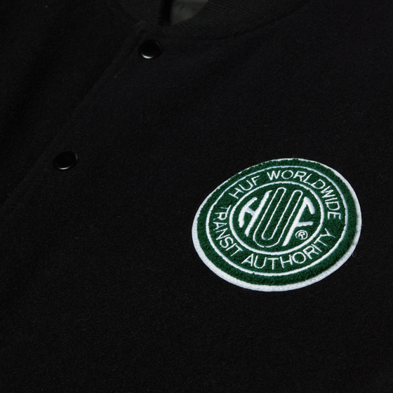 Huf Global Transit Varsity Jacket Navy
