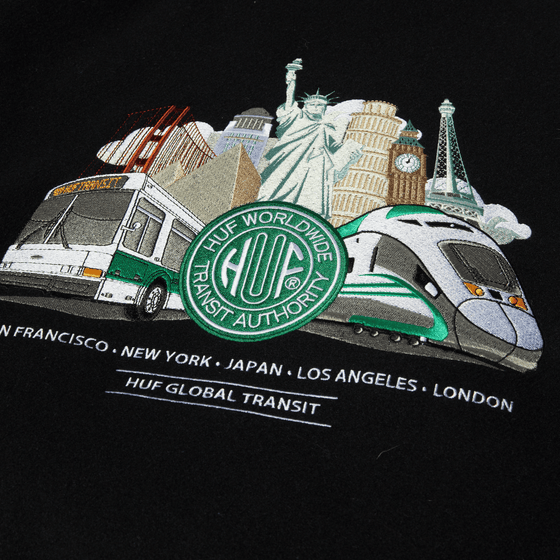 Huf Global Transit Varsity Jacket Navy