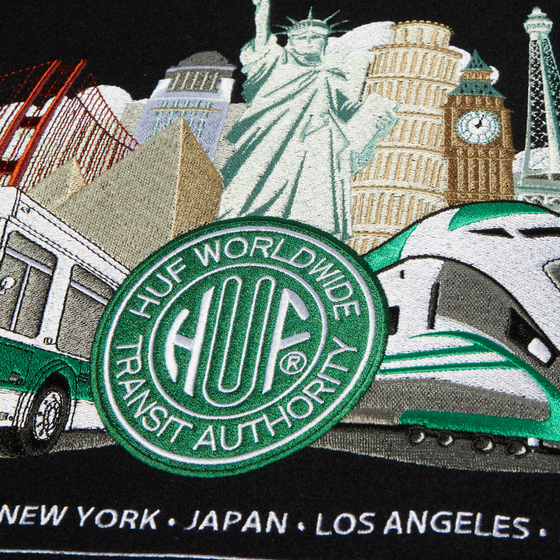 Huf Global Transit Varsity Jacket Navy