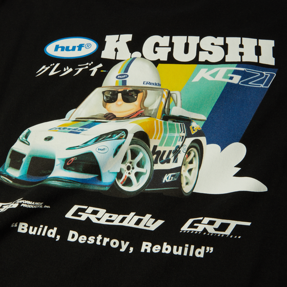 Huf x Greddy Gushi S/S T-Shirt Black