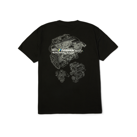 Huf x Greddy Motors S/S T-Shirt Black