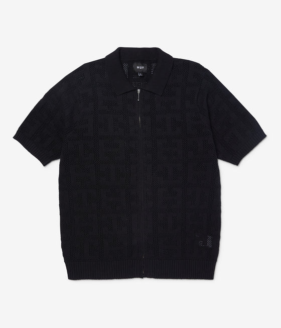 Huf Monogram Jacquard Zip Sweater