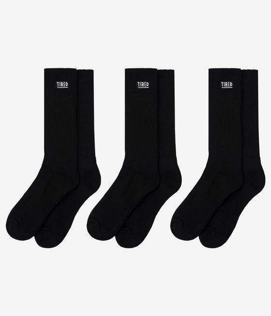 Tired OG Logo Crew Sock 3 Pack